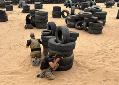 Action on Paintball Course
